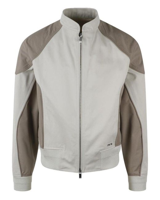 Dior Gray Zip-up Long-sleeved Jacket for men