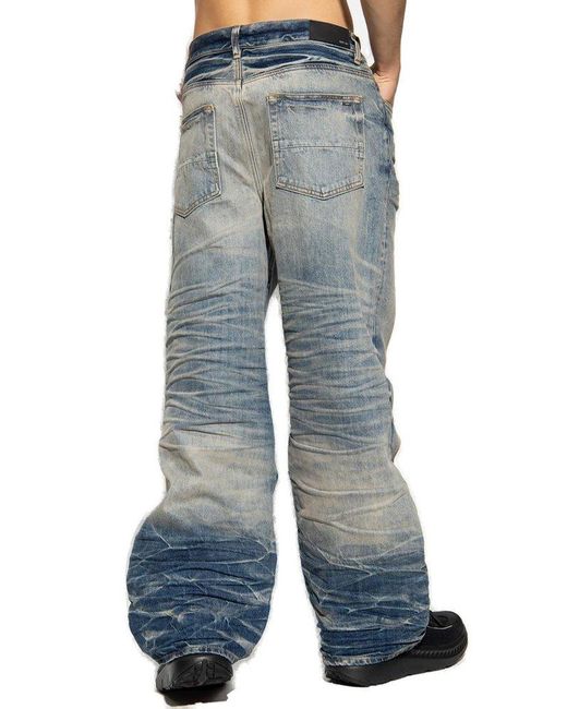 Amiri Blue Jeans With Vintage Effect for men