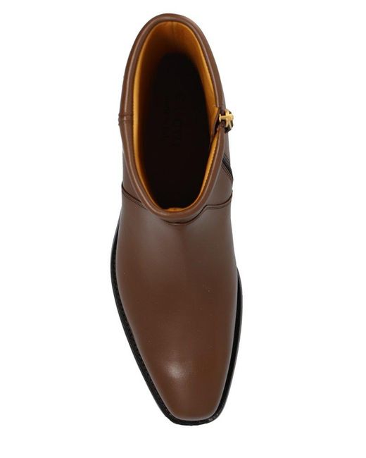 Gucci Brown Horsebit-detail 45mm Leather Ankle Boot for men