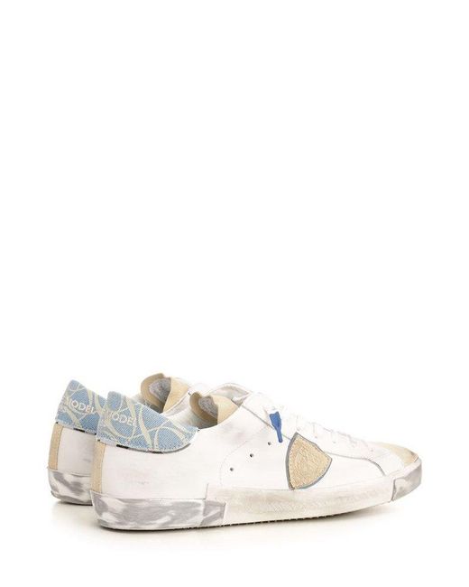 Philippe Model White Prxs Lace-Up Sneakers for men