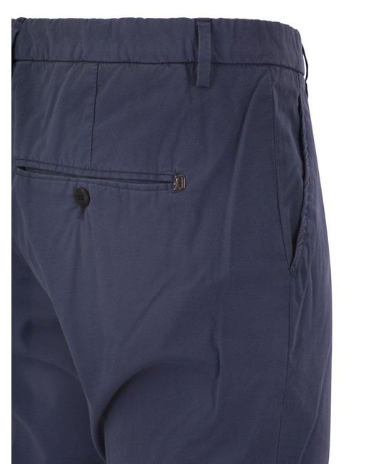 Dondup Blue Mid-rise Straight Leg Trousers for men