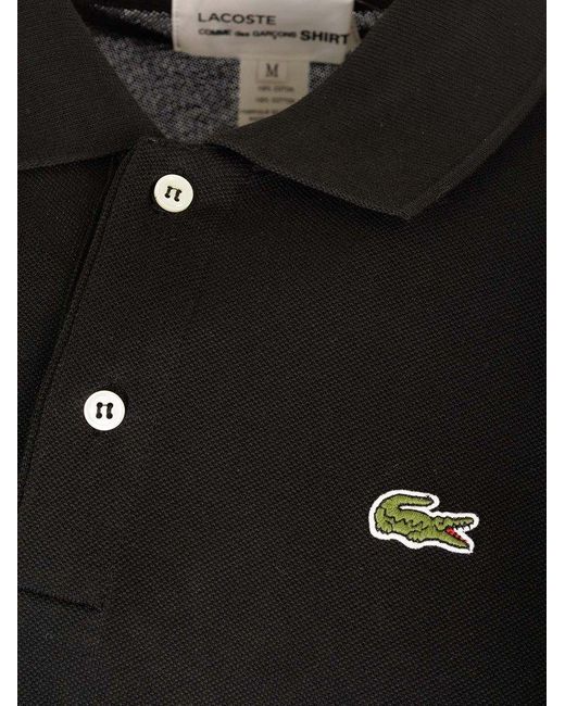 Comme des Garçons Black X Lacoste Asymmetric-hem Logo Patch Polo Shirt for men