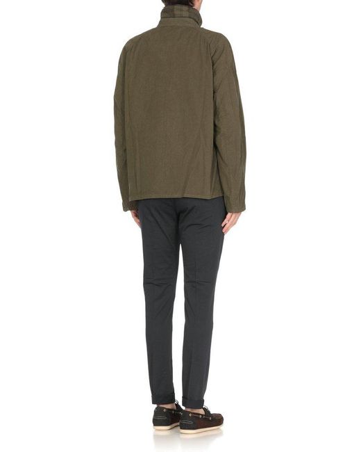 Barbour Green Collared Button-Up Jacket for men