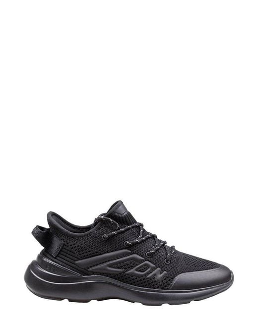 【送料&関税込】Dsquared2 Logo-embossed Lace-up Sneakers DSquared² Logo-Embossed Lace-Up Sneakers in Black for Men | Lyst