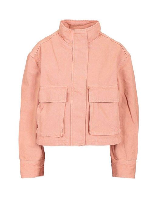 Maison Kitsuné Pink Cropped Workwear Jacket