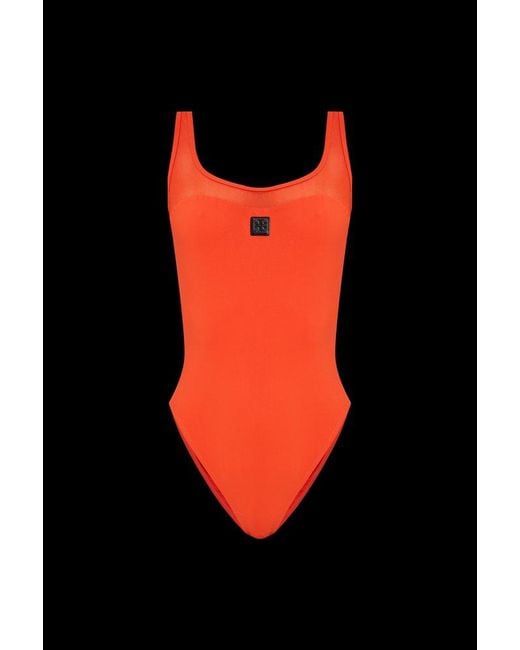 Tory Burch Black Mesh Tank Swimsuit