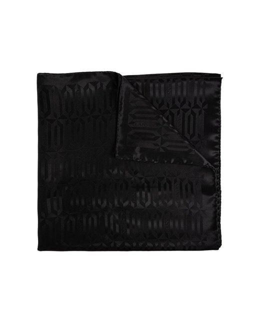 Lanvin Black Abstract-Pattern Square Scarf