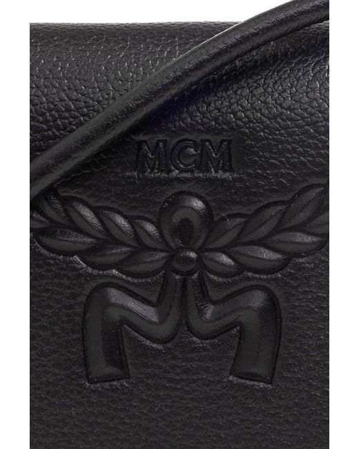 MCM Black Strapped Wallet,