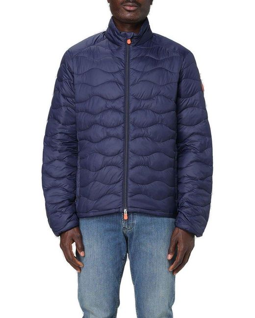 Save The Duck Blue Whirl Puffer Jacket for men