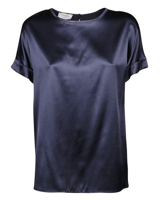 Snobby Sheep Blue Short Sleeve Blouse