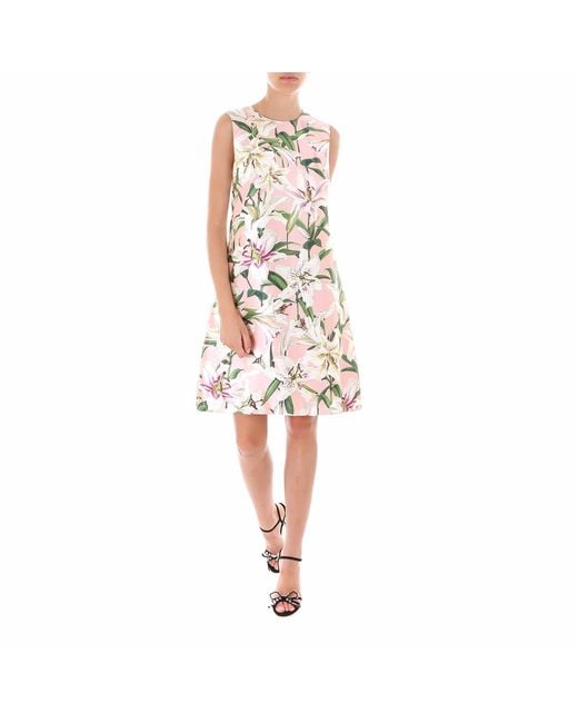 Dolce & Gabbana Pink Lily Shift Dress