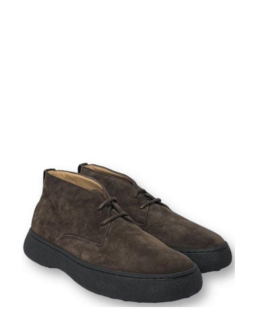 Tod's Black W. G. Heritage Lace-Up Desert Boots for men