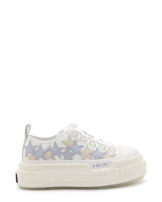 Amiri White Stars Court Low Platform Sneakers