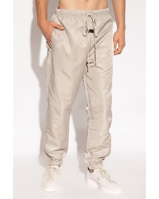 Fear Of God Natural Track Pants With Logo for men