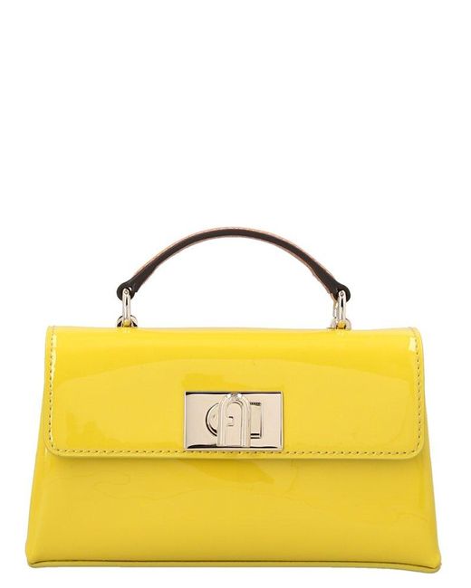 Furla Yellow 1927 Fold-over Mini Tote Bag