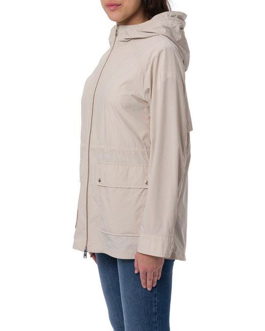 Woolrich Natural Zip-up Hooded Jacket