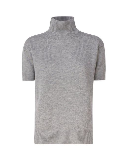 Max Mara Gray Wool And Cashmere Turtleneck