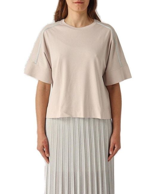 Gran Sasso Pink Short Sleeved Crewneck T-Shirt