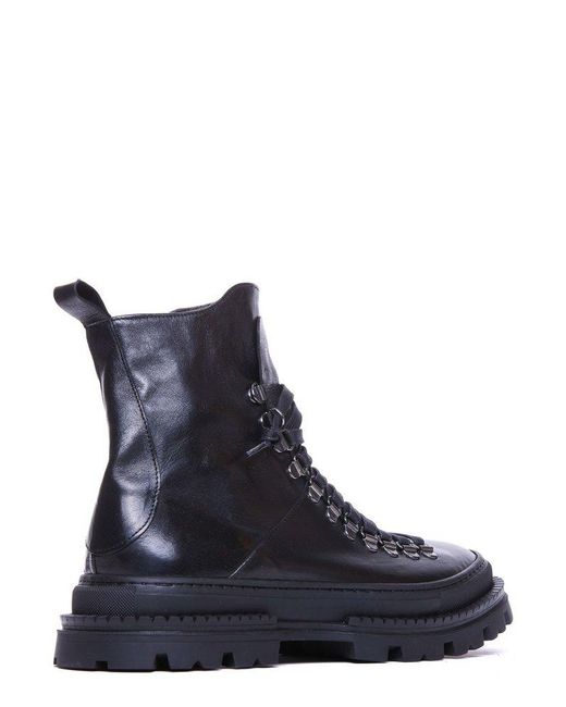 Pawelk's Blue Lace-Up Boots for men