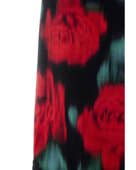 KENZO Red Floral-printed T-shirt Dress
