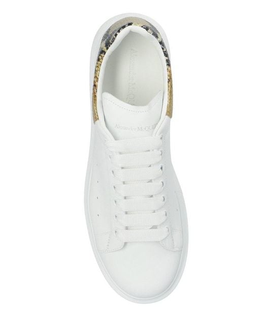 Alexander McQueen White Printed Oversized Low-Top Sneakers for men
