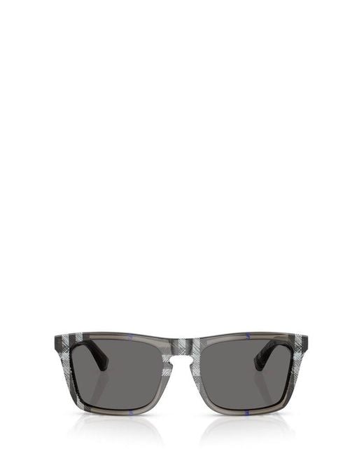 Burberry Gray Square Frame Sunglasses for men
