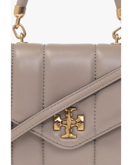 Tory Burch Kira Quilted Mini Top Handle Bag in Gray Lyst
