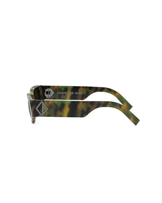 Dior Green Irregular Frame Sunglasses