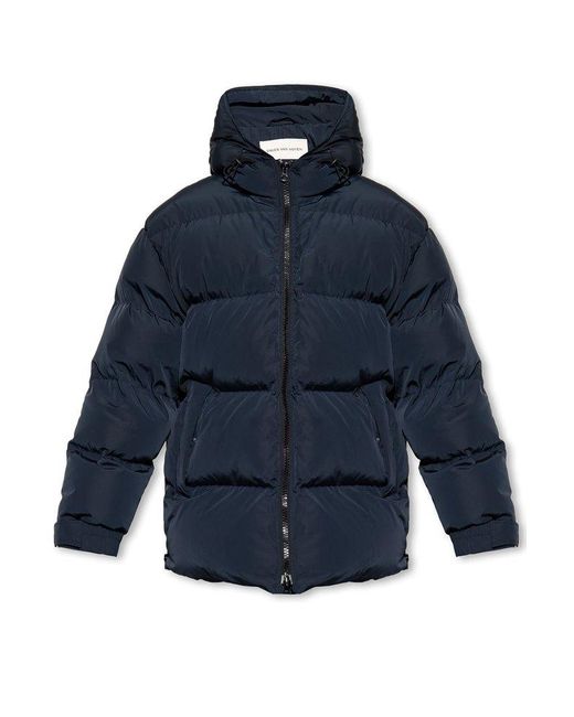 Dries Van Noten Hooded Quilted Puffer Jacket in Blue for Men | Lyst