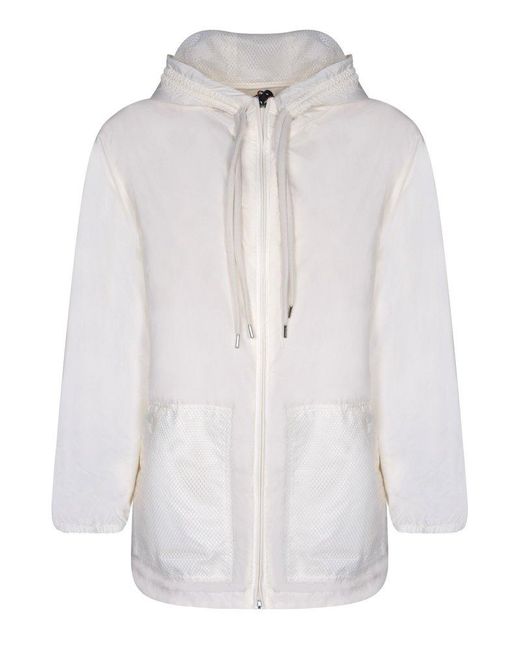 Moncler White Etiache Zip-up Jacket