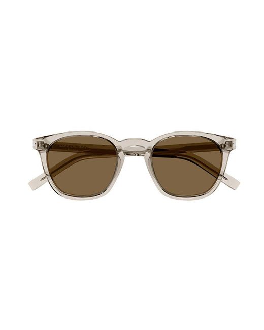 Saint Laurent Natural Sl 28 Round Frame Sunglasses