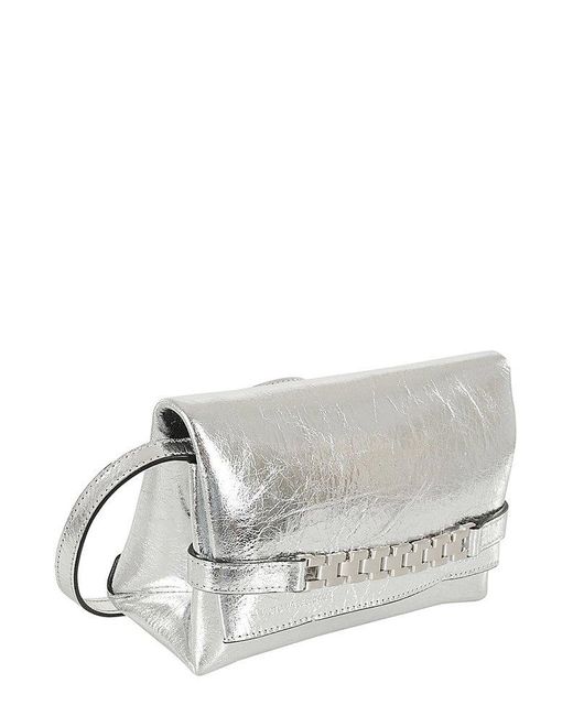 Victoria Beckham Gray Rectangular Shape Shoulder Bag