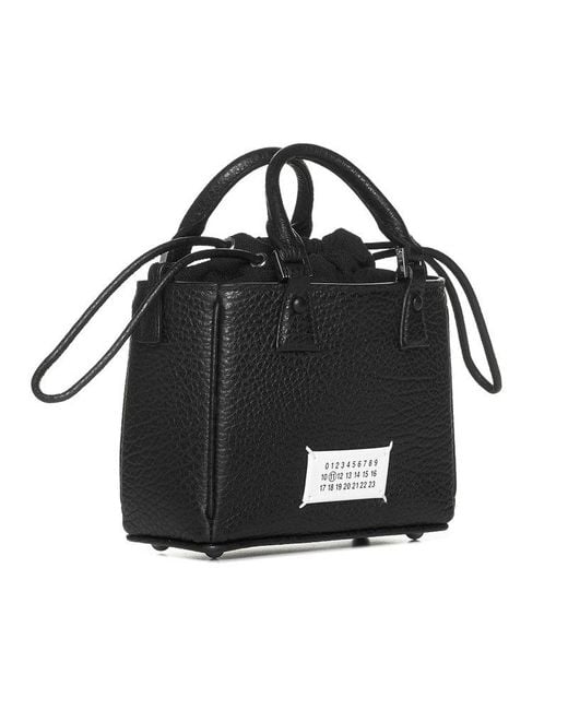 Maison Margiela Black 5ac Leather Tote Horizontal Bag