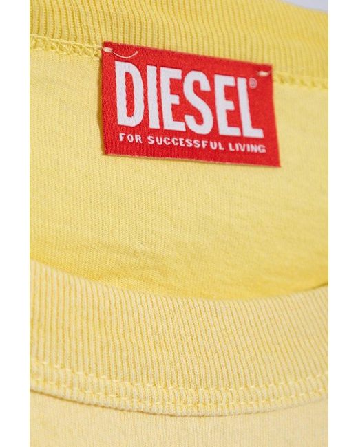 DIESEL Yellow Long Sleeve T-shirt 't-wesher-n5', for men