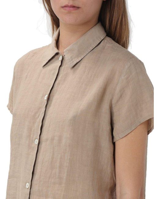 A.P.C. Natural Short-sleeved Button-up Shirt