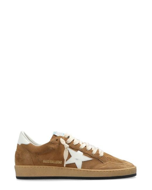 Golden Goose Deluxe Brand Brown Ball Star Lace-up Sneakers