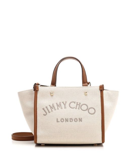 Jimmy Choo Leather Varenne Tote Bag in White Lyst