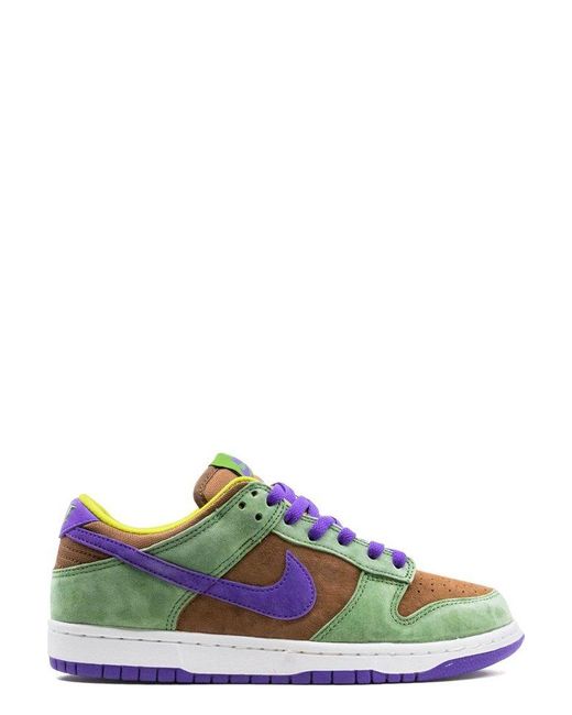 Nike Green Dunk Panelled Low-top Sneakers for men