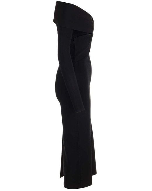 Roland Mouret Black Jersey Midi Dress
