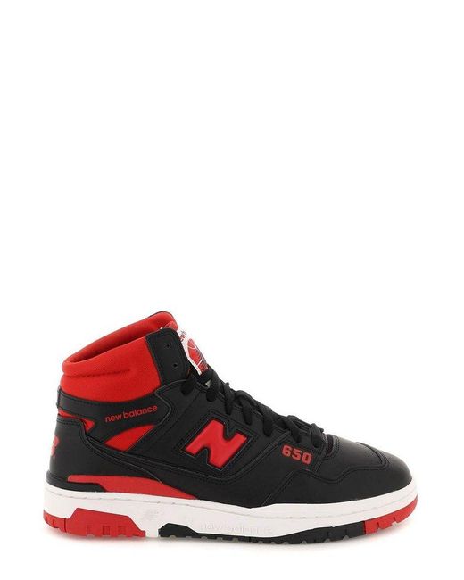 New Balance Red 650 High-Top Lace-Up Sneakers for men