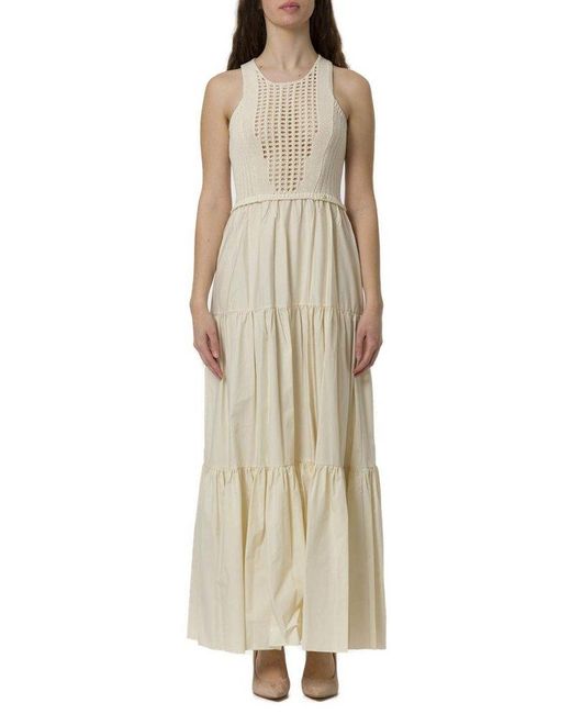 Liu Jo Natural Poplin Knitted Dress