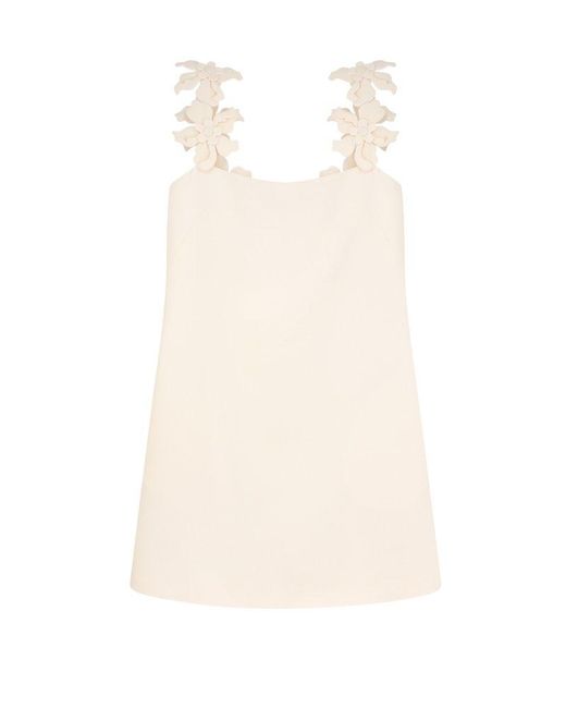 Valentino White Crepe Couture Sleeveless Mini Dress