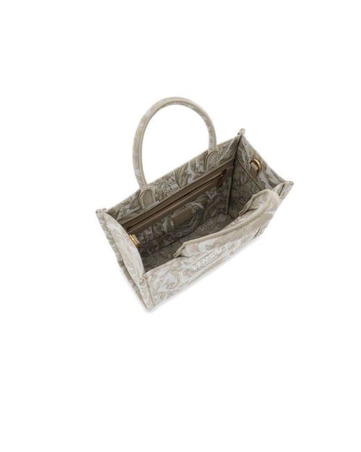 Versace Natural Athena Barocco Small Tote Bag
