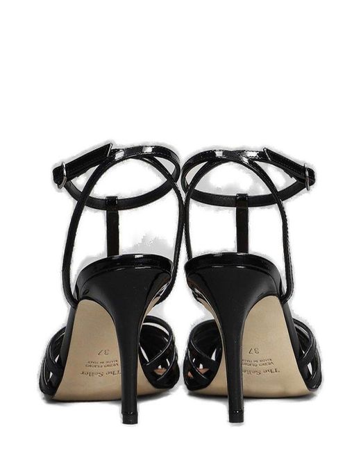 The Seller Black High-Heeled Buckle-Fastened Sandals