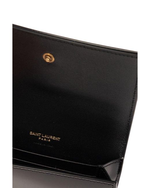 Saint Laurent Black Wallet With Logo,