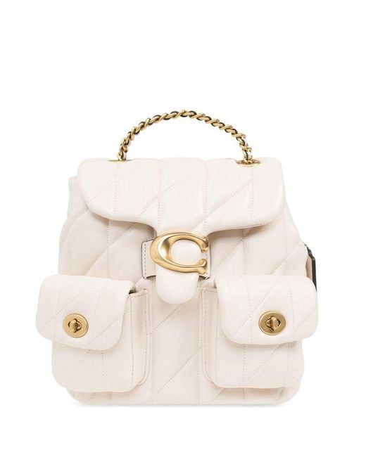 COACH White Tabby Backpack,