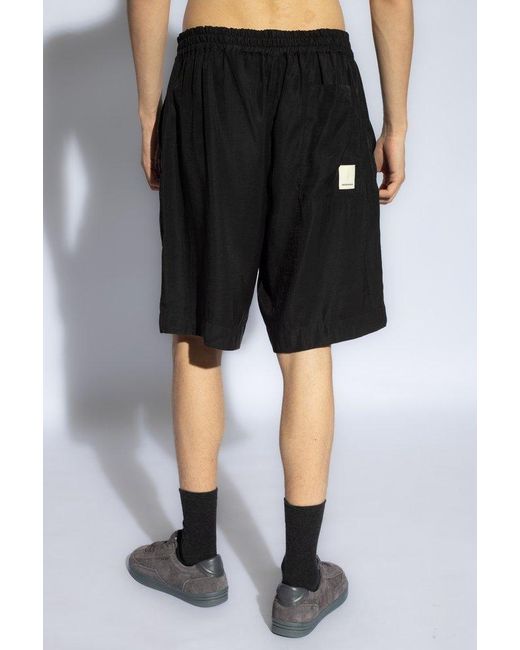 Emporio Armani Black Shorts From The 'Sustainability' Collection for men