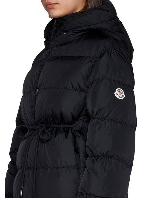 Moncler Bondree Quilted Nylon Down Long Jacket in Black | Lyst