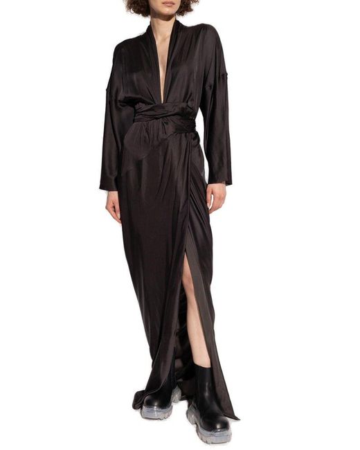 Rick Owens Black Dress 'Wrap'