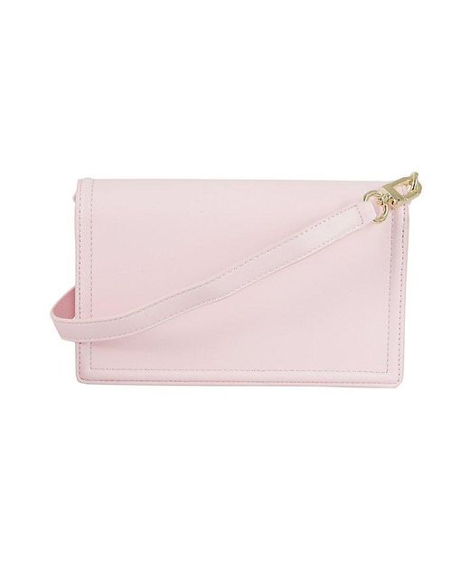 Chiara Ferragni Pink Eyelike Foldover Crossbody Bag